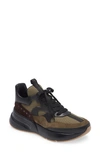 Alexander Mcqueen Men's Logo Mix-leather Runner Sneakers In Blackmulti