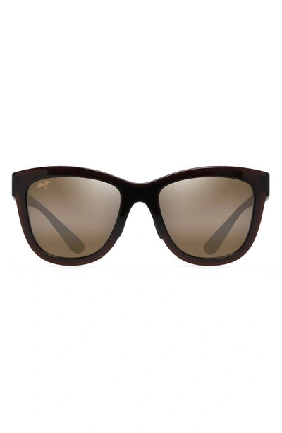 Maui Jim Anuenue 52mm Polarizedplus2® Sunglasses In Translucent Rootbeer/bronze