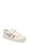 Gola Coaster Low Top Sneaker In Off White/ Faux Cheetah