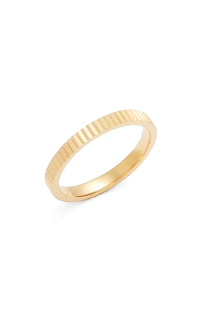 Monica Vinader Disco Thin Ring In 18ct Gold On Sterling Silver