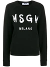Msgm Logo-print Sweatshirt In Black