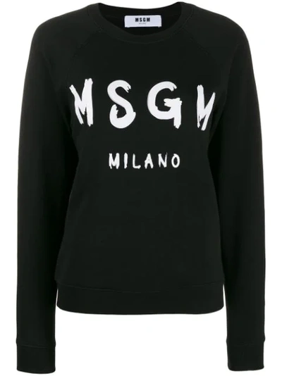 Msgm Logo-print Sweatshirt In Black