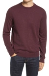 Nordstrom Cotton & Cashmere Crewneck Sweater In Burgundy Fudge