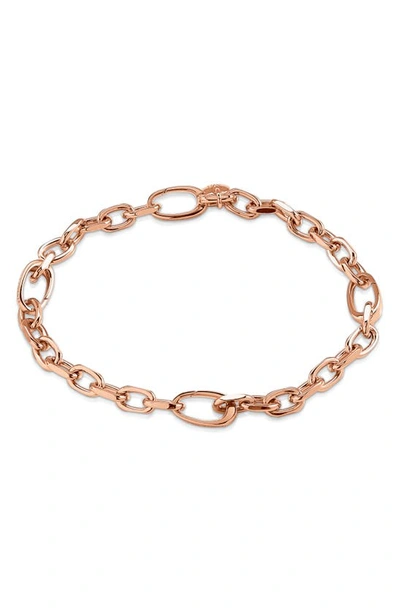 Monica Vinader Alta Capture Mini Link Bracelet In Rose Gold
