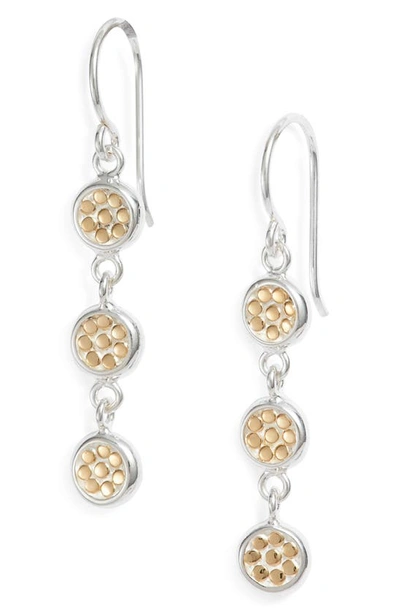 Anna Beck Triple Coin Drop Earrings In Gold/ Silver
