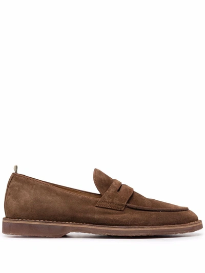 Officine Creative Kent Penny Loafers In Brown