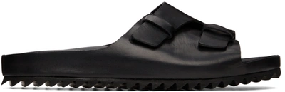 Officine Creative Agora Double Buckle Sandals In Black
