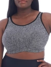 Goddess Mid-impact Wire-free Sports Bra In Pewter Heather