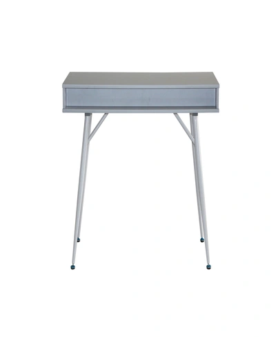 Unique Furniture Moss Double Drawer Desk In Gray