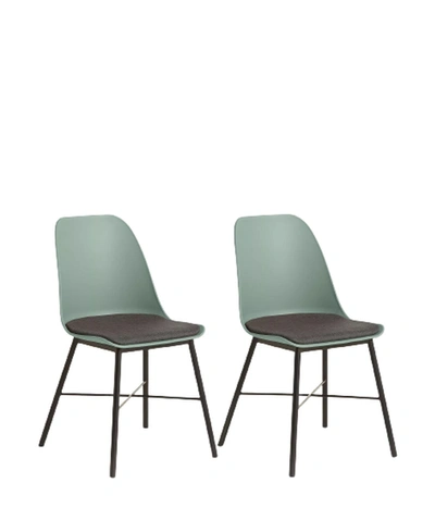 Unique Furniture Alguire Side Chair, Set Of 2 In Dusty Green