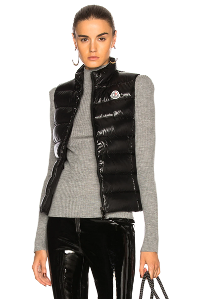 Moncler Ghany Gilet Vest In Black ModeSens