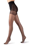 Lechery Italian Made Matte Silk Ultra X Shape 15 Tights In Black