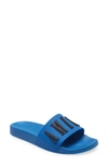 Amiri Logo-emblazoned Rubber Pool Slides In Blue