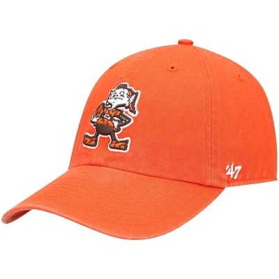 47 ' Orange Cleveland Browns Clean Up Brownie The Elf Legacy Adjustable Hat
