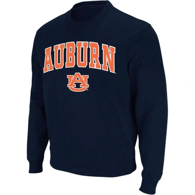 Colosseum Men's Navy Auburn Tigers Arch Logo Crew Neck Sweatshirt