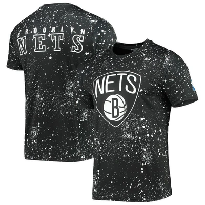 Fisll Black Brooklyn Nets Splatter Print T-shirt