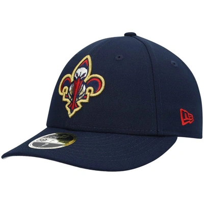 New Era Men's Navy New Orleans Pelicans Team Logo Low Profile 59fifty Fitted Hat