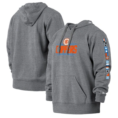 New Era Men's  Gray La Clippers 2021/22 City Edition Big And Tall Pullover Hoodie