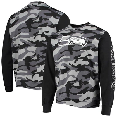 Foco Black Seattle Seahawks Camo Long Sleeve T-shirt