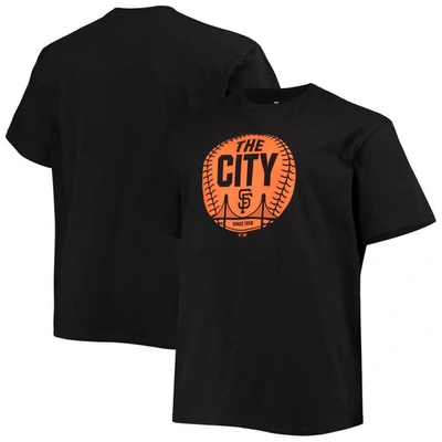 Profile Black San Francisco Giants Big & Tall Hometown Collection City Ball T-shirt
