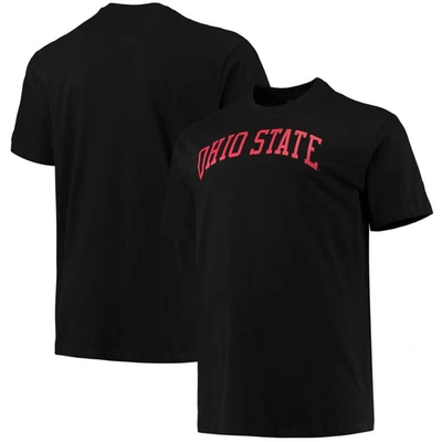 Champion Men's  Black Ohio State Buckeyes Big And Tall Arch Team Logo T-shirt