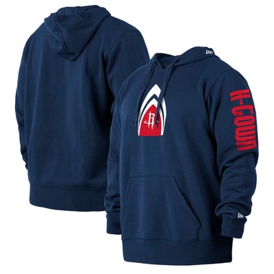New Era Men's  Navy Houston Rockets 2021/22 City Edition Big And Tall Pullover Hoodie