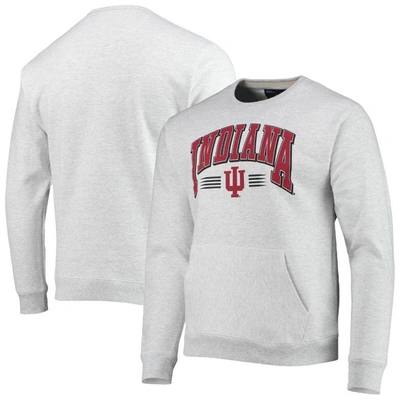 League Collegiate Wear Heathered Grey Indiana Hoosiers Upperclassman Pocket Pullover Sweatshirt In Heather Grey