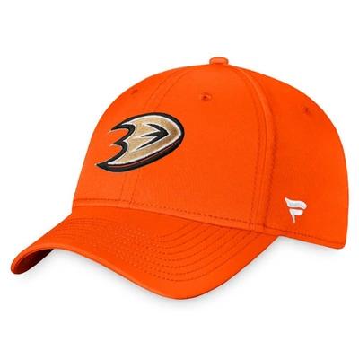 Fanatics Men's Orange Anaheim Ducks Core Primary Logo Flex Hat