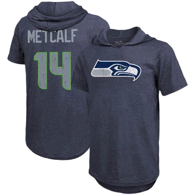 Majestic Fanatics Branded Dk Metcalf College Navy Seattle Seahawks Player Name & Number Tri-blend Hoodie T-sh