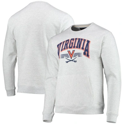 League Collegiate Wear Heathered Gray Virginia Cavaliers Upperclassman Pocket Pullover Sweatshirt