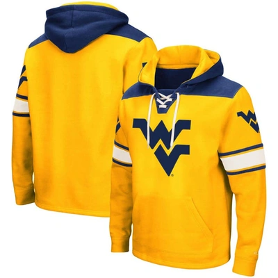 Colosseum Gold West Virginia Mountaineers 2.0 Lace-up Logo Pullover Hoodie