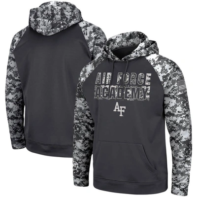 Colosseum Charcoal Air Force Falcons Oht Military Appreciation Digital Camo Pullover Hoodie