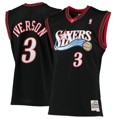 Mitchell & Ness Allen Iverson Black Philadelphia 76ers 2000/01 Hardwood Classics Swingman Jersey