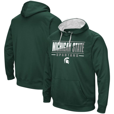 Colosseum Youth Boys  Green Michigan State Spartans Dean Slash Stack Pullover Hoodie