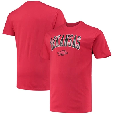 Champion Men's  Cardinal Arkansas Razorbacks Big And Tall Arch Over Wordmark T-shirt