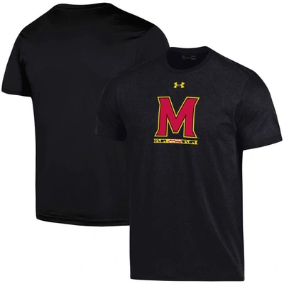 Under Armour Black Maryland Terrapins School Logo Performance Cotton T-shirt