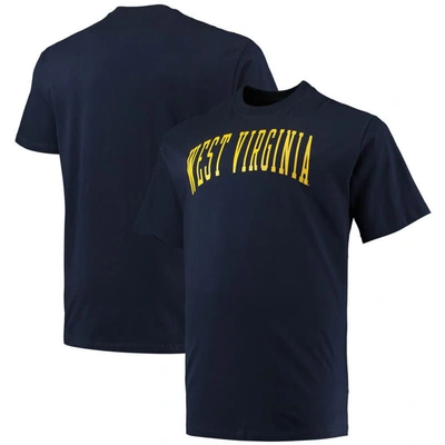 Champion Men's  Navy West Virginia Mountaineers Big And Tall Arch Team Logo T-shirt