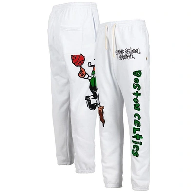 After School Special Men's White Boston Celtics Sweatpants