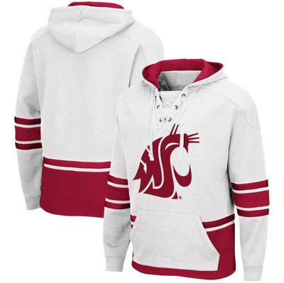Colosseum White Washington State Cougars Lace Up 3.0 Pullover Hoodie