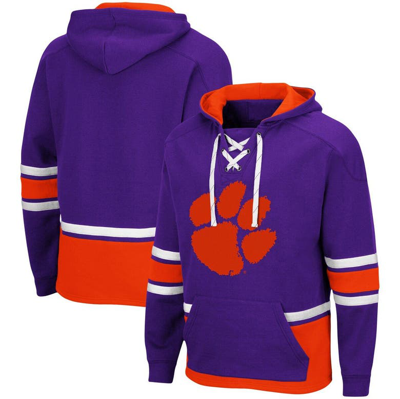 Colosseum Purple Clemson Tigers Lace Up 3.0 Pullover Hoodie