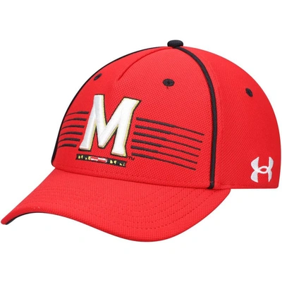Under Armour Red Maryland Terrapins Iso-chill Blitzing Accent Flex Hat