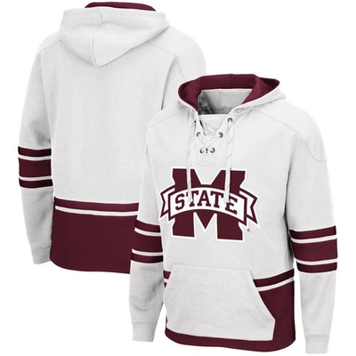 Colosseum White Mississippi State Bulldogs Lace Up 3.0 Pullover Hoodie