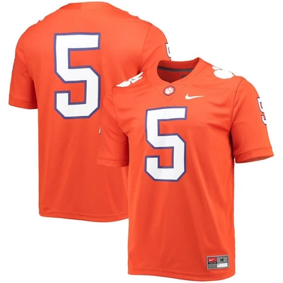 Nike #5 Orange Clemson Tigers Game Jersey