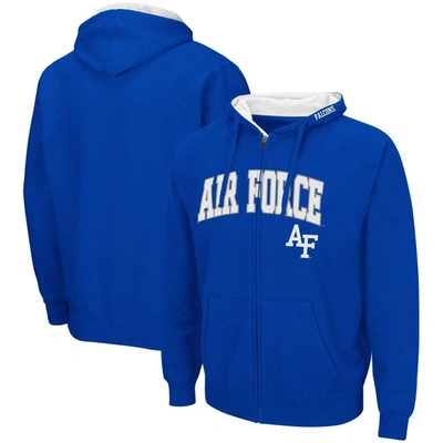 Colosseum Men's  Royal Air Force Falcons Arch And Logo 3.0 Full-zip Hoodie