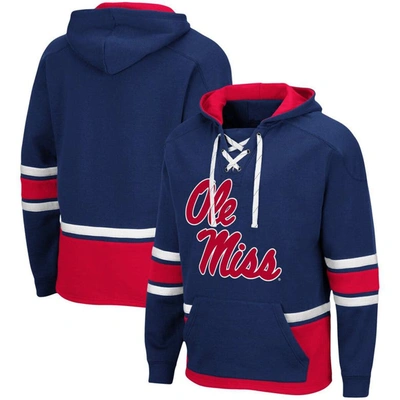 Colosseum Navy Ole Miss Rebels Lace Up 3.0 Pullover Hoodie