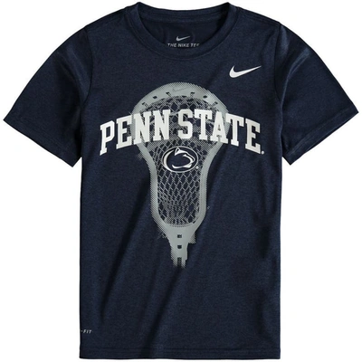 Nike Kids' Youth  Navy Penn State Nittany Lions Lacrosse Performance T-shirt