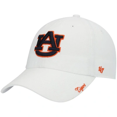 47 ' White Auburn Tigers Miata Clean Up Adjustable Hat