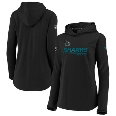 Fanatics Branded Black San Jose Sharks Authentic Pro Pullover Hoodie