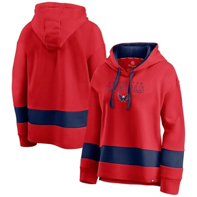 Fanatics Branded Red/navy Washington Capitals Colors Of Pride Colorblock Pullover Hoodie