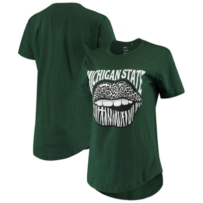 Pressbox Green Michigan State Spartans Wild Lips Core T-shirt